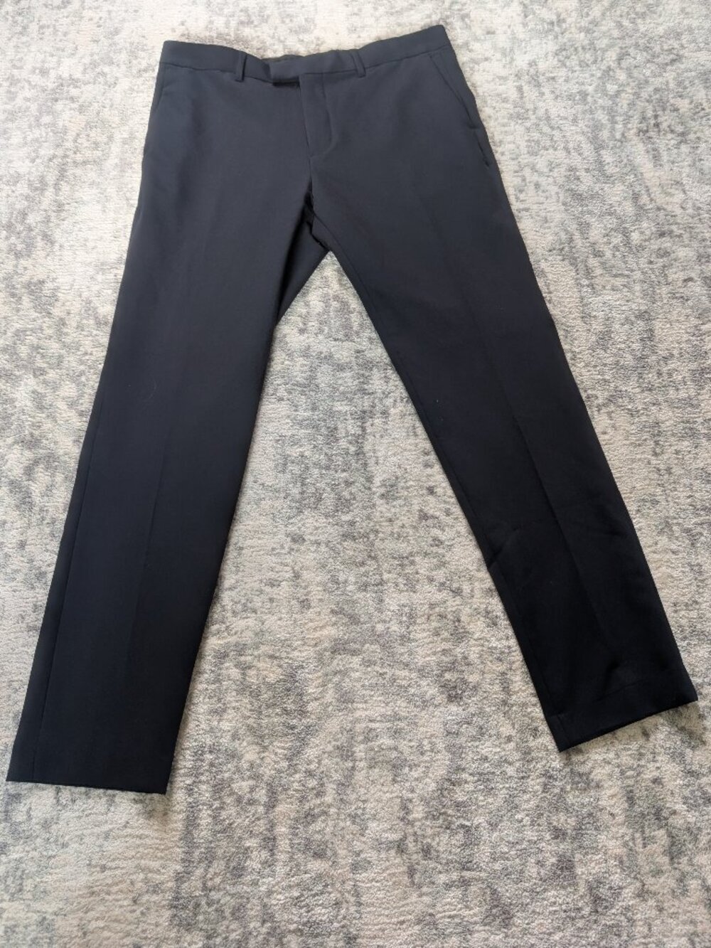 H&M Mens Black Dress Pants 36R Slim Fit Career Office Stretch Trousers